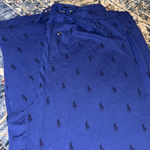 POLO Ralph Lauren Logo Sleepwear Drawstring Bottoms/Pajamas/PJs/Pants Blue XL - Picture 3 of 11
